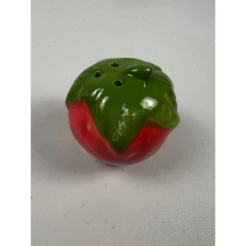 Strawberry‎ Dolly Parton Ceramic Salt and Pepper Shaker Set of 2 Cottagecore